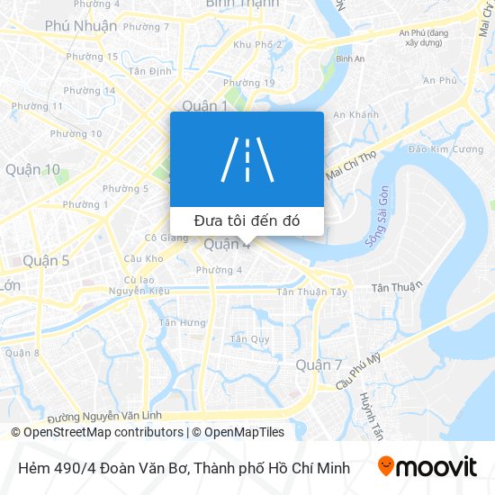 Bản đồ Hẻm 490/4 Đoàn Văn Bơ