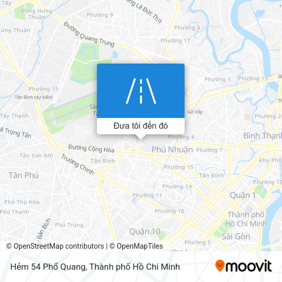 Bản đồ Hẻm 54 Phổ Quang