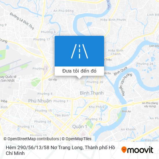 Bản đồ Hẻm 290/56/13/58 Nơ Trang Long