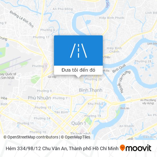Bản đồ Hẻm 334/98/12 Chu Văn An