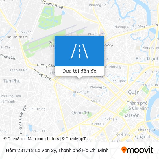 Bản đồ Hẻm 281/18 Lê Văn Sỹ