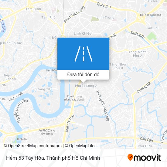 Bản đồ Hẻm 53 Tây Hòa