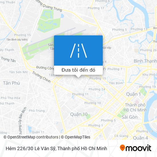 Bản đồ Hẻm 226/30 Lê Văn Sỹ