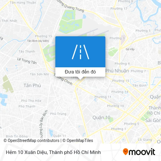 Bản đồ Hẻm 10 Xuân Diệu