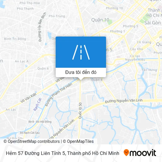 Bản đồ Hẻm 57 Đường Liên Tỉnh 5
