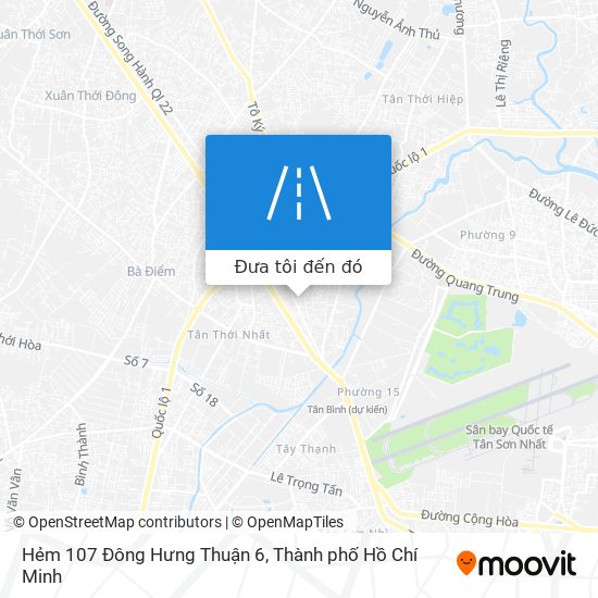 Bản đồ Hẻm 107 Đông Hưng Thuận 6