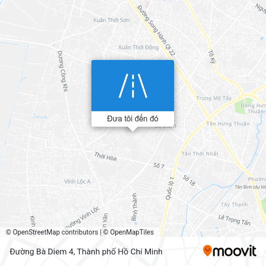 Bản đồ Đường Bà Diem 4
