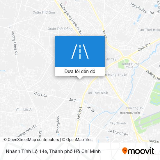 Bản đồ Nhánh Tỉnh Lộ 14e