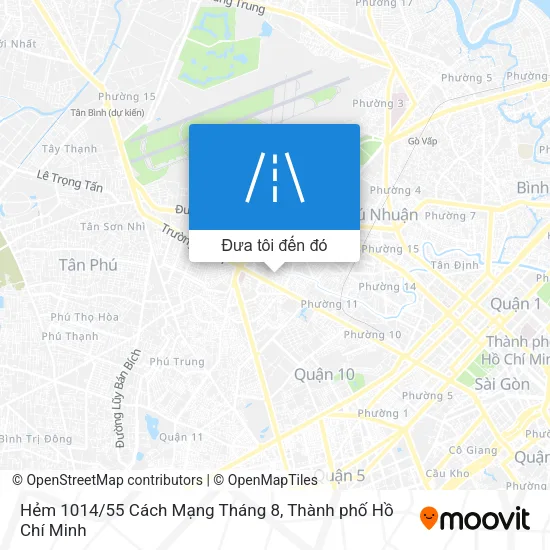Bản đồ Hẻm 1014/55 Cách Mạng Tháng 8