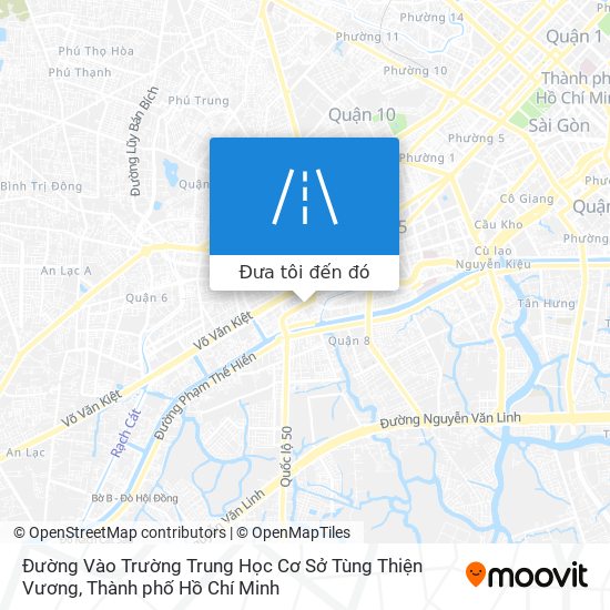 Bản đồ Đường Vào Trường Trung Học Cơ Sở Tùng Thiện Vương