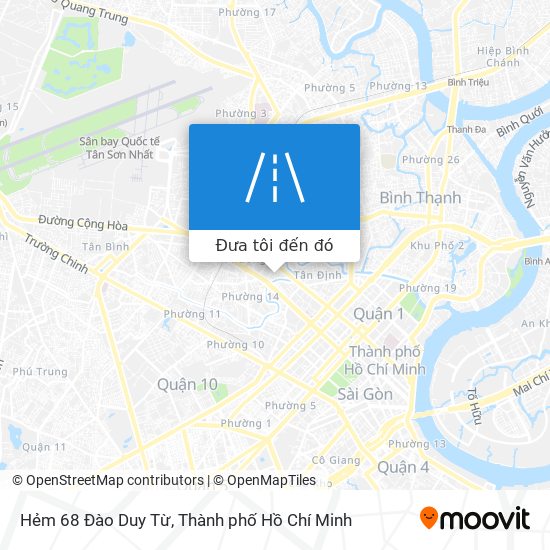 Bản đồ Hẻm 68 Đào Duy Từ
