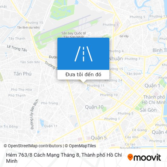 Bản đồ Hẻm 763/8 Cách Mạng Tháng 8