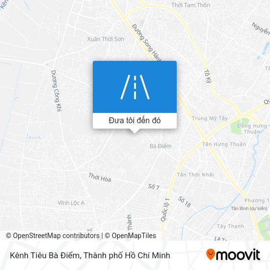 Bản đồ Kênh Tiêu Bà Điểm