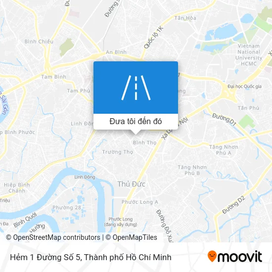 Bản đồ Hẻm 1 Đường Số 5