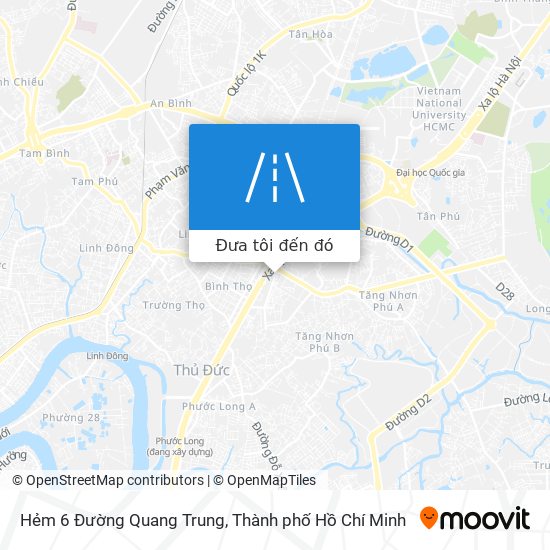 Bản đồ Hẻm 6 Đường Quang Trung