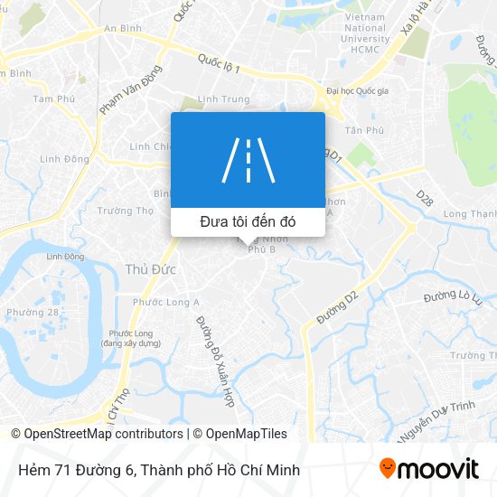 Bản đồ Hẻm 71 Đường 6
