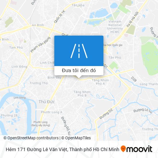 Bản đồ Hẻm 171 Đường Lê Văn Việt