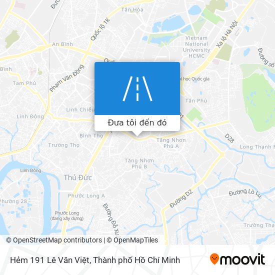 Bản đồ Hẻm 191 Lê Văn Việt