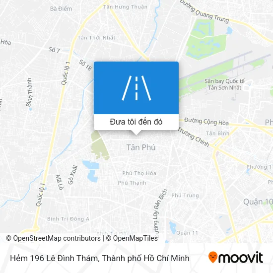 Bản đồ Hẻm 196 Lê Đình Thám