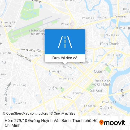 Bản đồ Hèm 279 / 10 Đường Huỳnh Văn Bánh