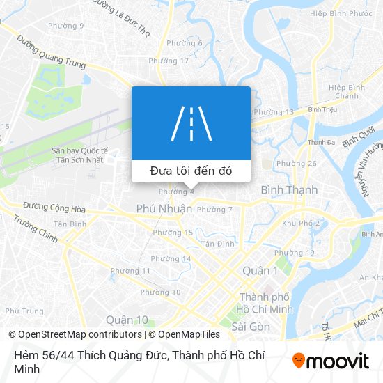 Bản đồ Hẻm 56/44 Thích Quảng Đức