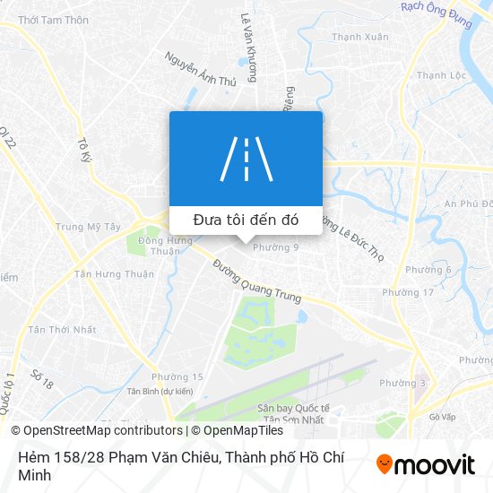 Bản đồ Hẻm 158/28 Phạm Văn Chiêu