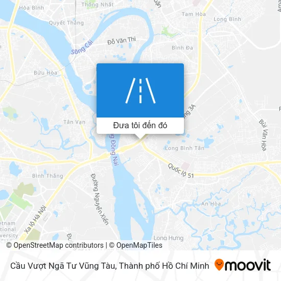 Bản đồ Cầu Vượt Ngã Tư Vũng Tàu