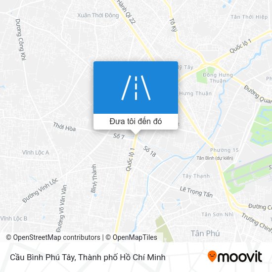 Bản đồ Cầu Bình Phú Tây