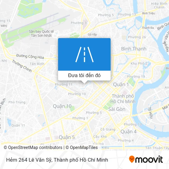 Bản đồ Hẻm 264 Lê Văn Sỹ