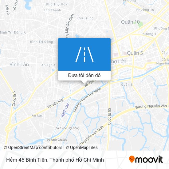 Bản đồ Hẻm 45 Bình Tiên