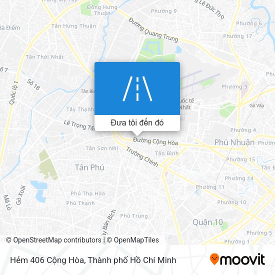 Bản đồ Hẻm 406 Cộng Hòa