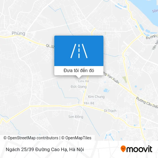 Bản đồ Ngách 25/39 Đường Cao Hạ