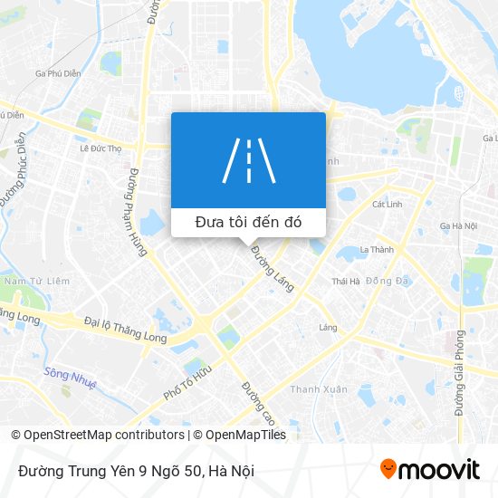 Bản đồ Đường Trung Yên 9 Ngõ 50