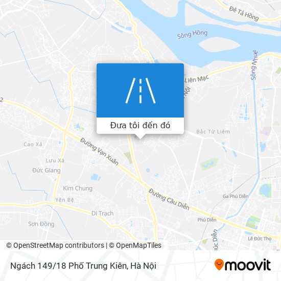 Bản đồ Ngách 149/18 Phố Trung Kiên