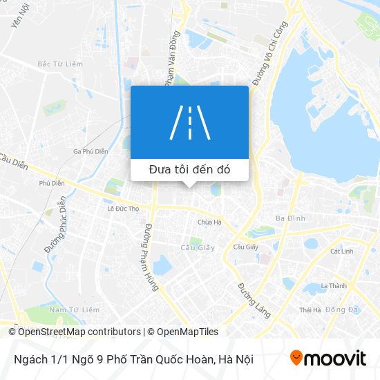Bản đồ Ngách 1 / 1 Ngõ 9 Phố Trần Quốc Hoàn
