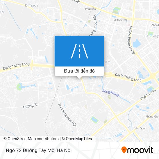 Bản đồ Ngõ 72 Đường Tây Mỗ