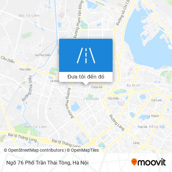 Bản đồ Ngõ 76 Phố Trần Thái Tông