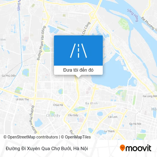 Bản đồ Đường Đi Xuyên Qua Chợ Bưởi