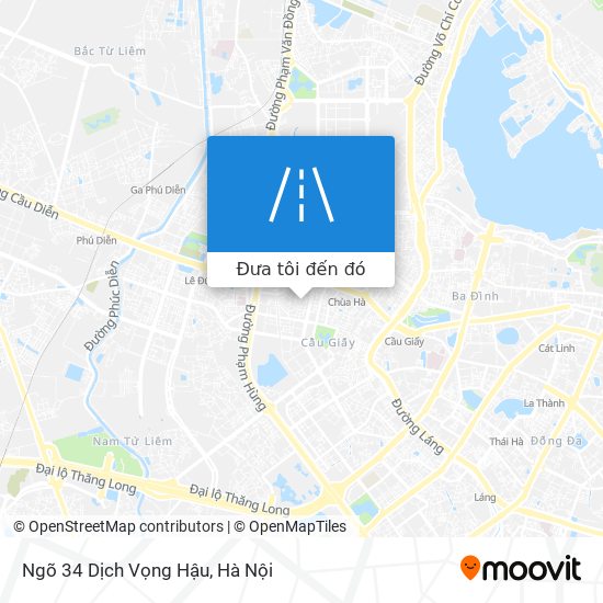 Bản đồ Ngõ 34 Dịch Vọng Hậu