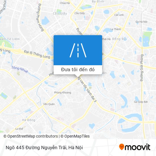 Bản đồ Ngõ 445 Đường Nguyễn Trãi
