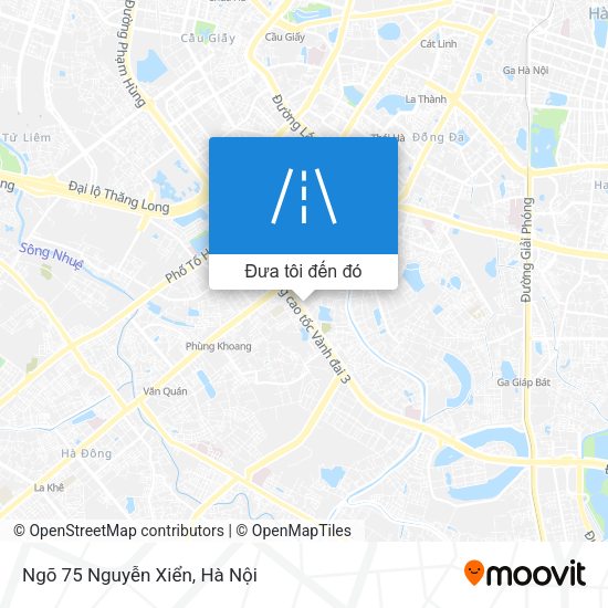 Bản đồ Ngõ 75 Nguyễn Xiển