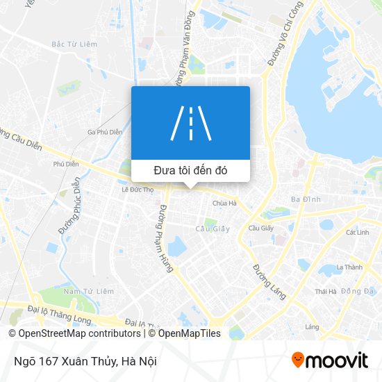 Bản đồ Ngõ 167 Xuân Thủy