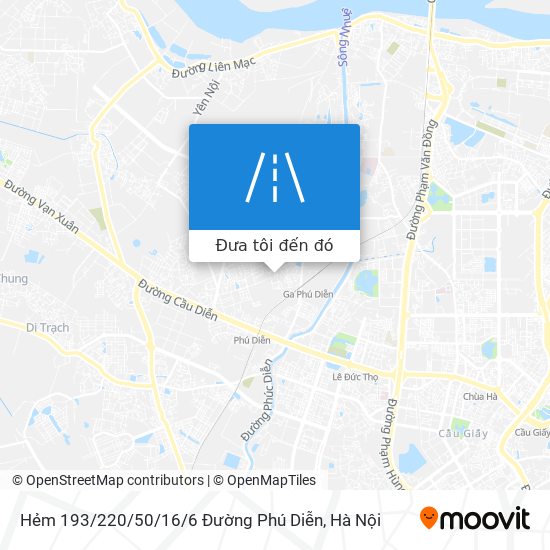 Bản đồ Hẻm 193 / 220 / 50 / 16 / 6 Đường Phú Diễn