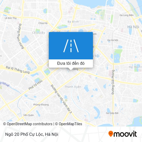 Bản đồ Ngõ 20 Phố Cự Lộc