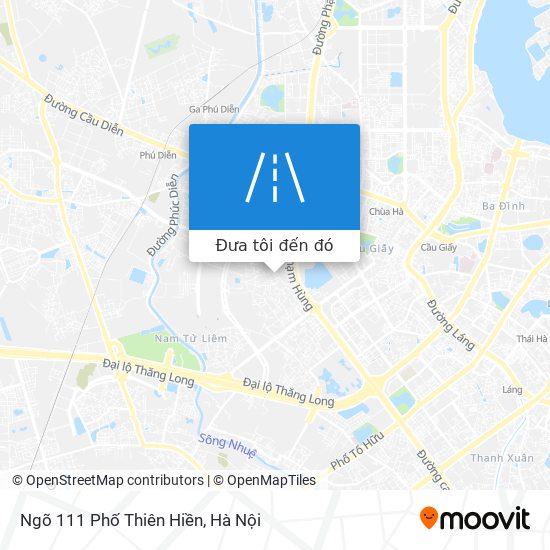 Bản đồ Ngõ 111 Phố Thiên Hiền
