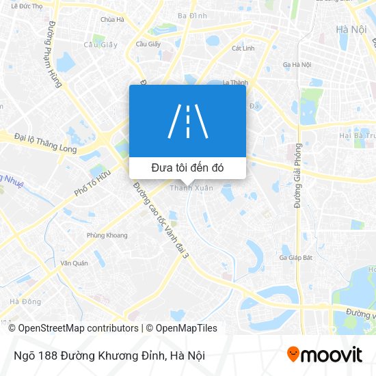 Bản đồ Ngõ 188 Đường Khương Đỉnh
