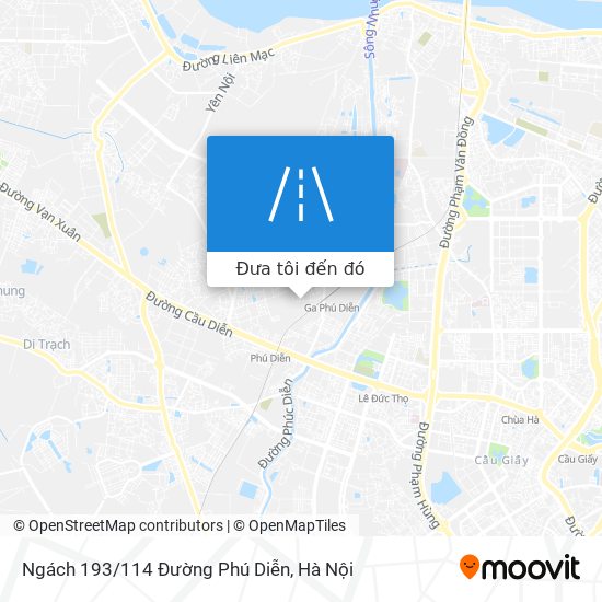 Bản đồ Ngách 193/114 Đường Phú Diễn