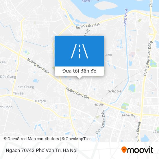 Bản đồ Ngách 70/43 Phố Văn Trì