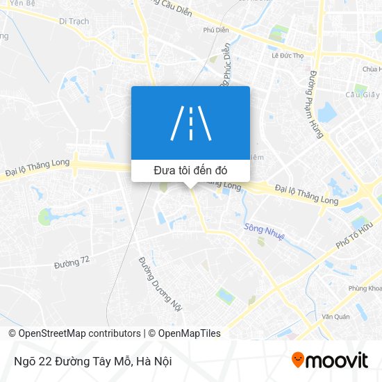 Bản đồ Ngõ 22 Đường Tây Mỗ