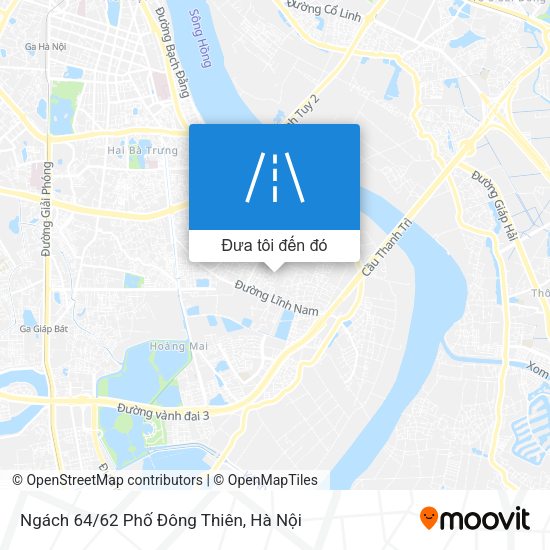 Bản đồ Ngách 64/62 Phố Đông Thiên